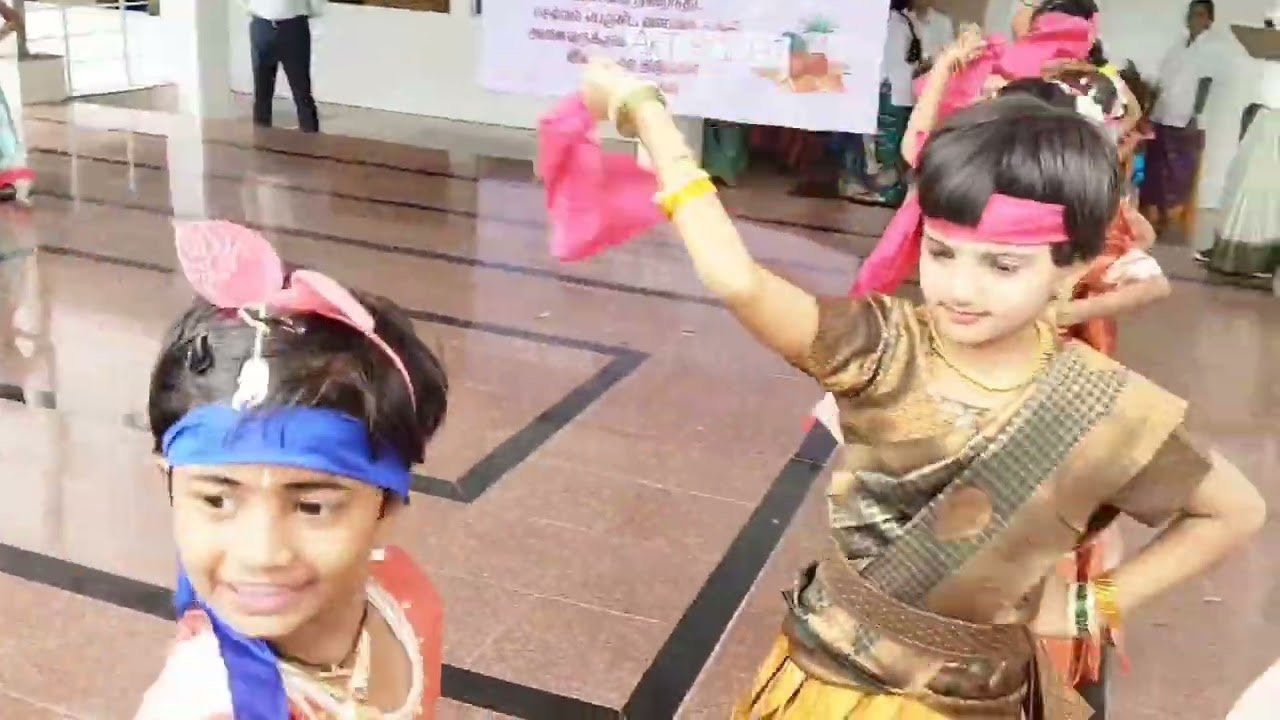 Children celebrating Pongal at school